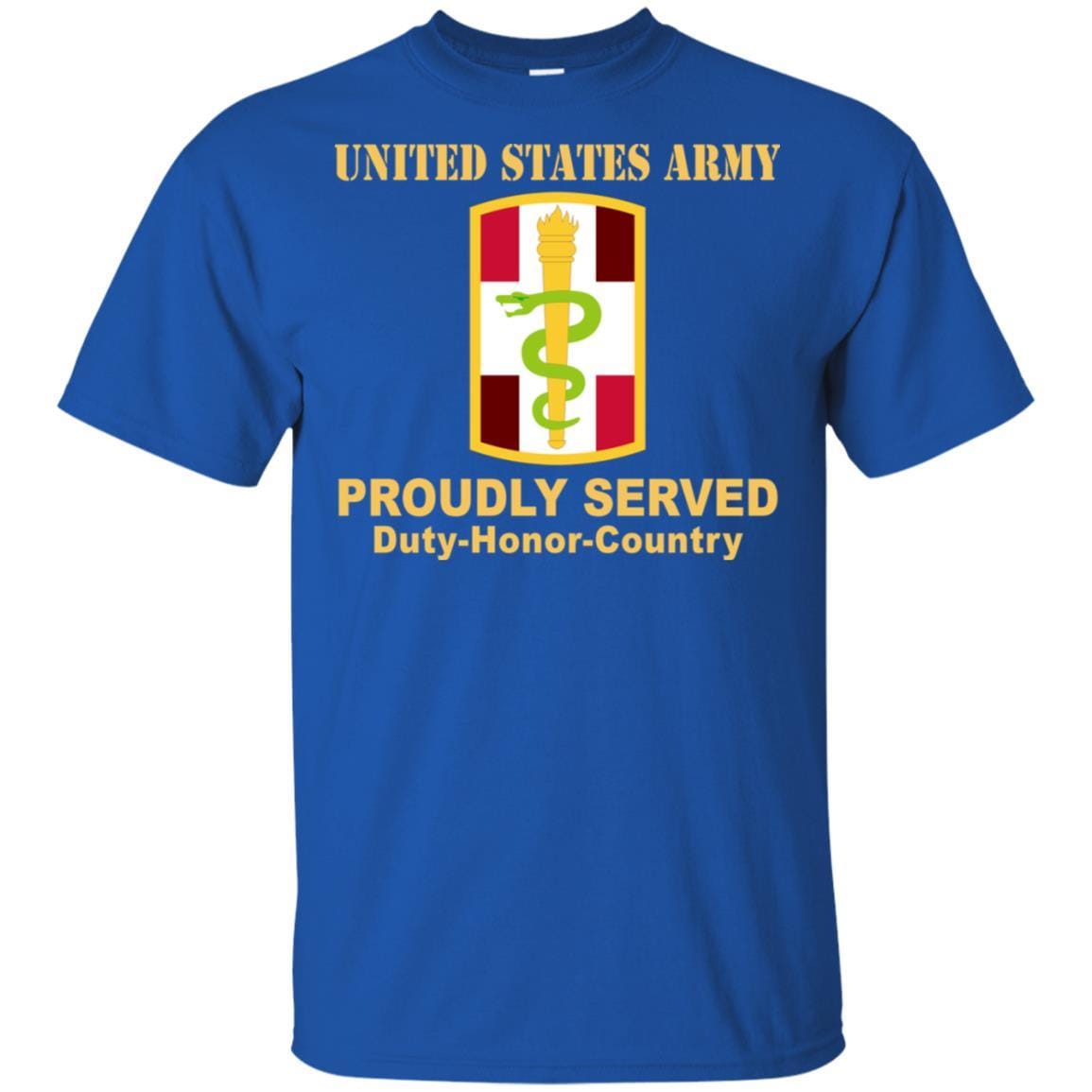 US ARMY 330TH MEDICAL BRIGADE- Proudly Served T-Shirt On Front For Men-TShirt-Army-Veterans Nation