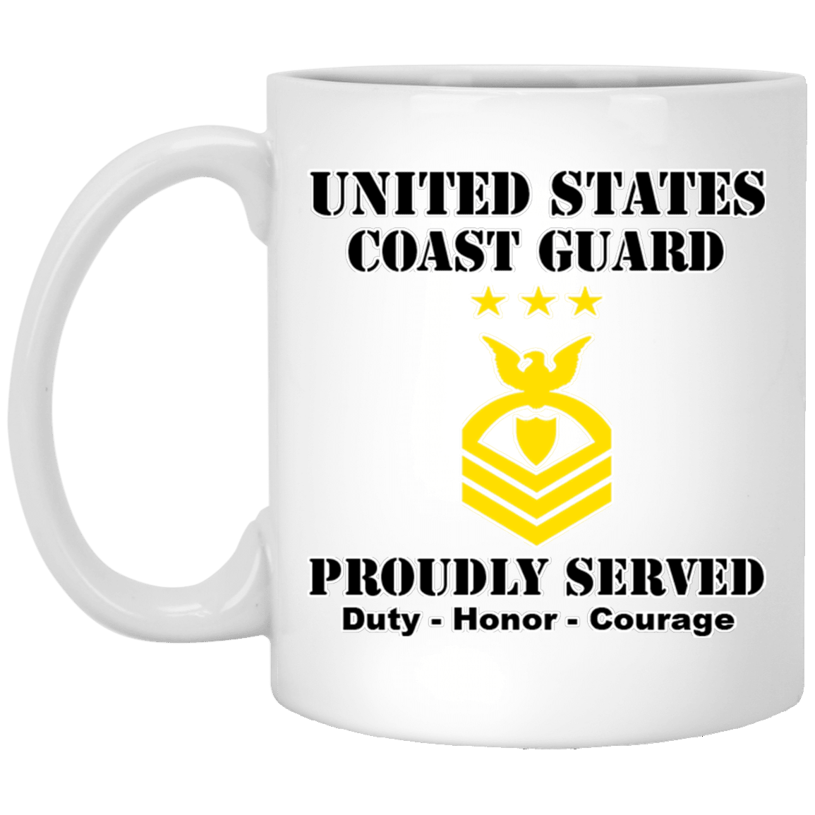 US Coast Guard E-9 Master Chief Petty Officer Of The Coast Guard E9 MCPOC Chief Petty Officer (Special) Ranks White Coffee Mug - Stainless Travel Mug-Mug-USCG-Collar-Veterans Nation