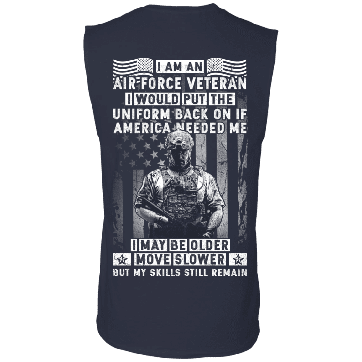 I am an Air Force Veteran Men Back T Shirts-TShirt-USAF-Veterans Nation