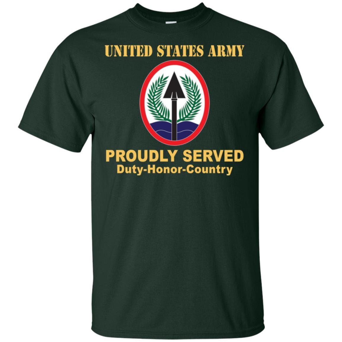 US ARMY CSIB ELEMENT MULTI NATIONAL CORPS IRAQ- Proudly Served T-Shirt On Front For Men-TShirt-Army-Veterans Nation