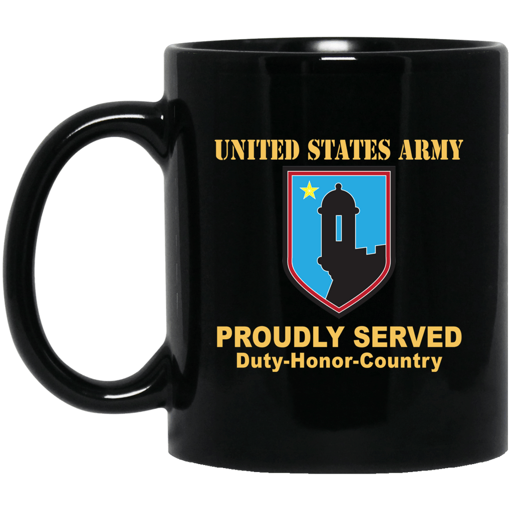 US ARMY 191 SUPPORT GROUP- 11 oz - 15 oz Black Mug-Mug-Army-CSIB-Veterans Nation