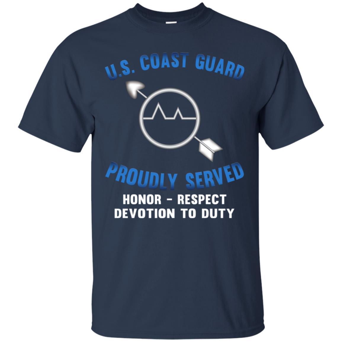 US Coast Guard Operations Specialist OS Logo Proudly Served T-Shirt For Men On Front-TShirt-USCG-Veterans Nation