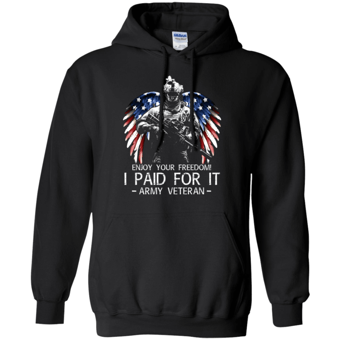 Army Veteran - Enjoy your freedom I paid for it Men Front T Shirts-TShirt-Army-Veterans Nation