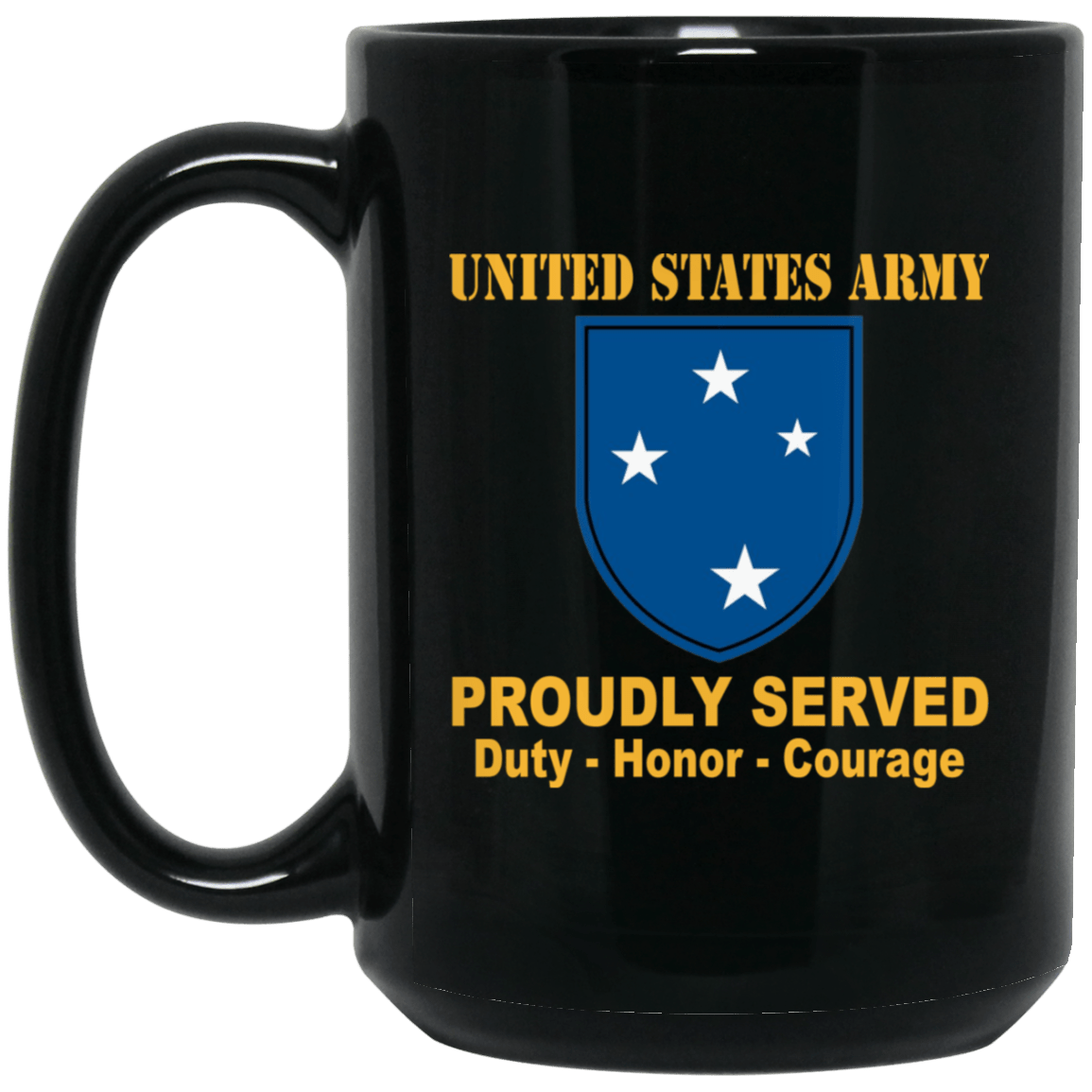 U.S. Army 23rd Infantry Division 11 oz - 15 oz Black Mug-Mug-Army-CSIB-Veterans Nation