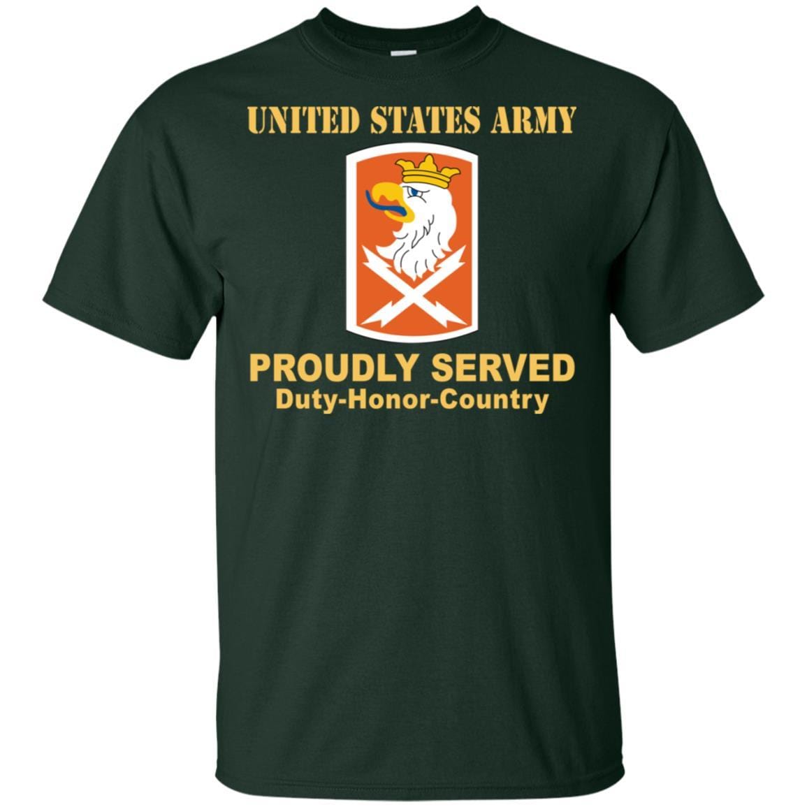 US ARMY 22ND SIGNAL BRIGADE- Proudly Served T-Shirt On Front For Men-TShirt-Army-Veterans Nation