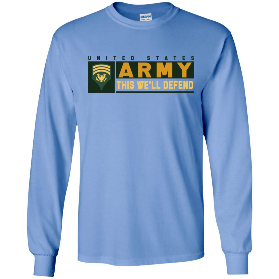 US Army E-7 SPC This We Will Defend T-Shirt On Front For Men-TShirt-Army-Veterans Nation