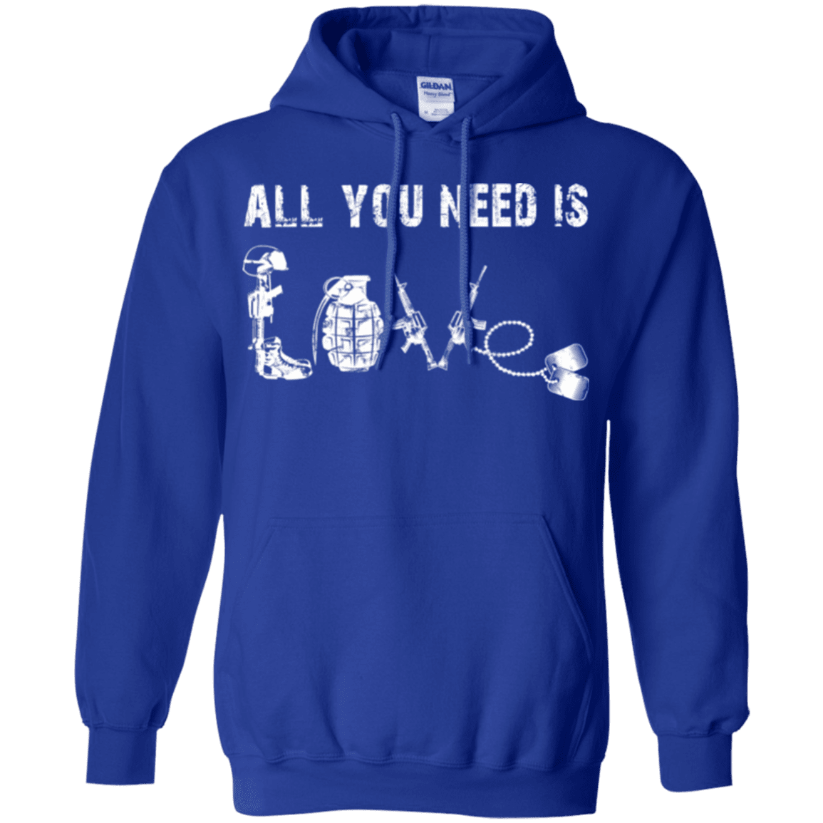 Military T-Shirt "All You Need is Love"-TShirt-General-Veterans Nation