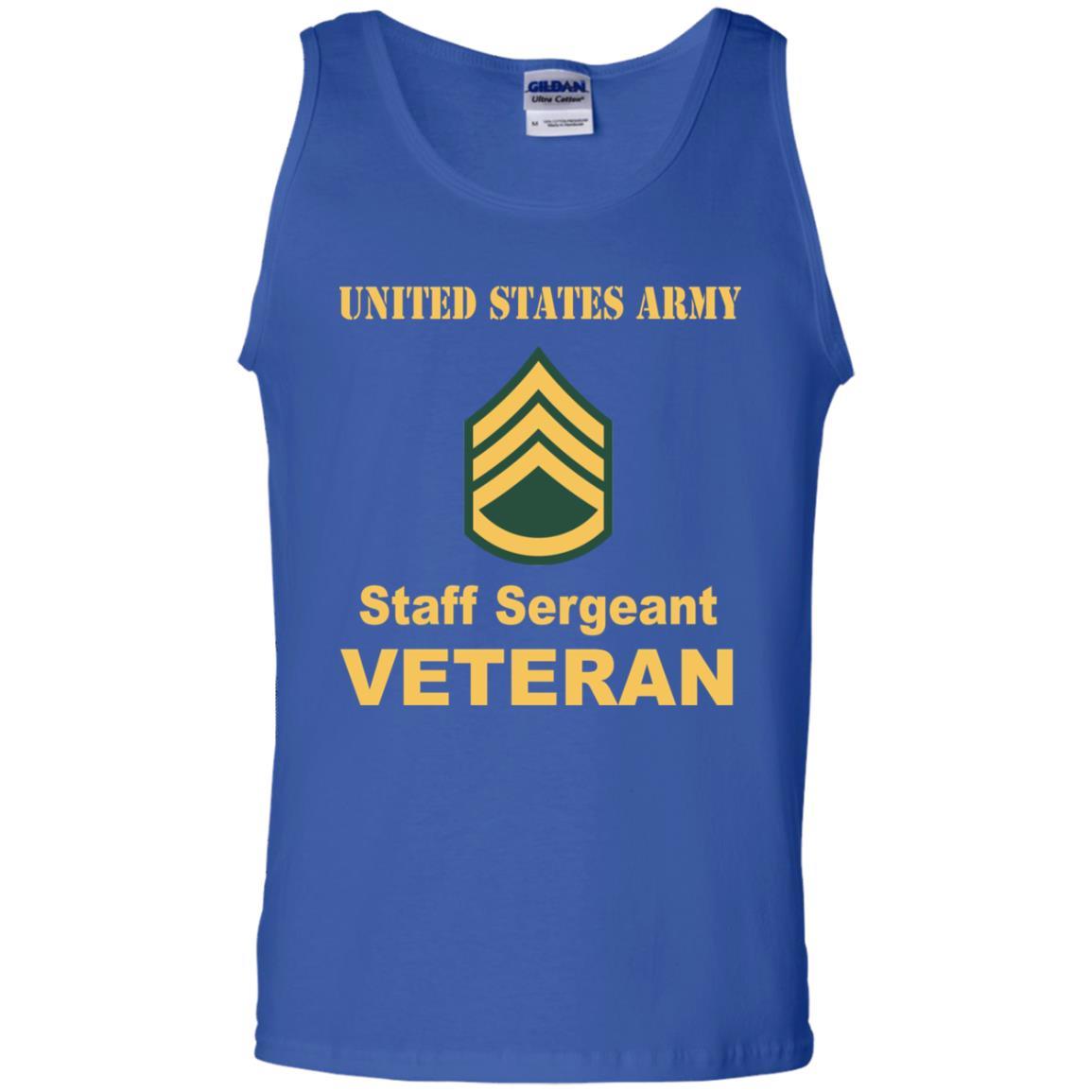 US Army E-6 Staff Sergeant E6 SSG Noncommissioned Officer Veteran Men T Shirt On Front-TShirt-Army-Veterans Nation