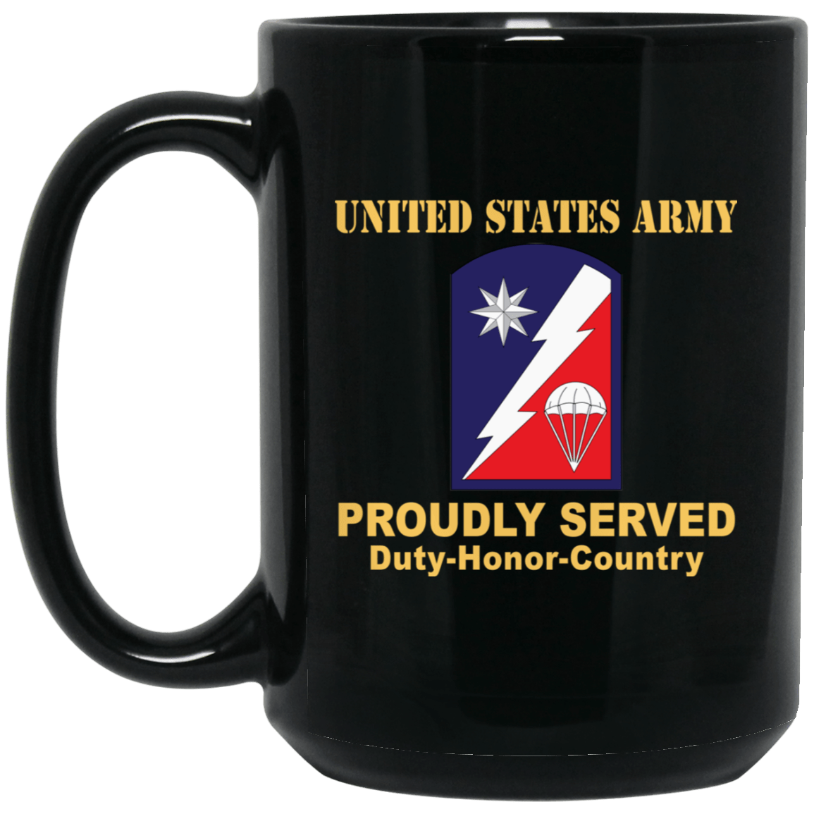 US ARMY 82 SUSTAINMENT BRIGADE - 11 oz - 15 oz Black Mug-Mug-Army-CSIB-Veterans Nation