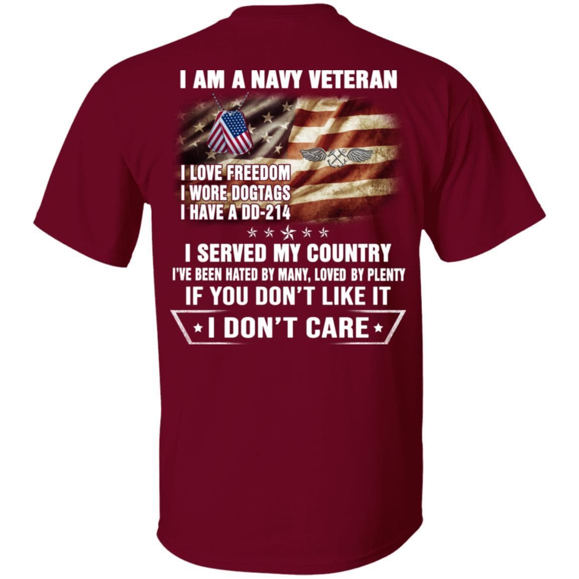 T-Shirt I Am An Navy Aviation Boatswain's Mate Navy AB Veteran On Back-T-Shirts-Veterans Nation