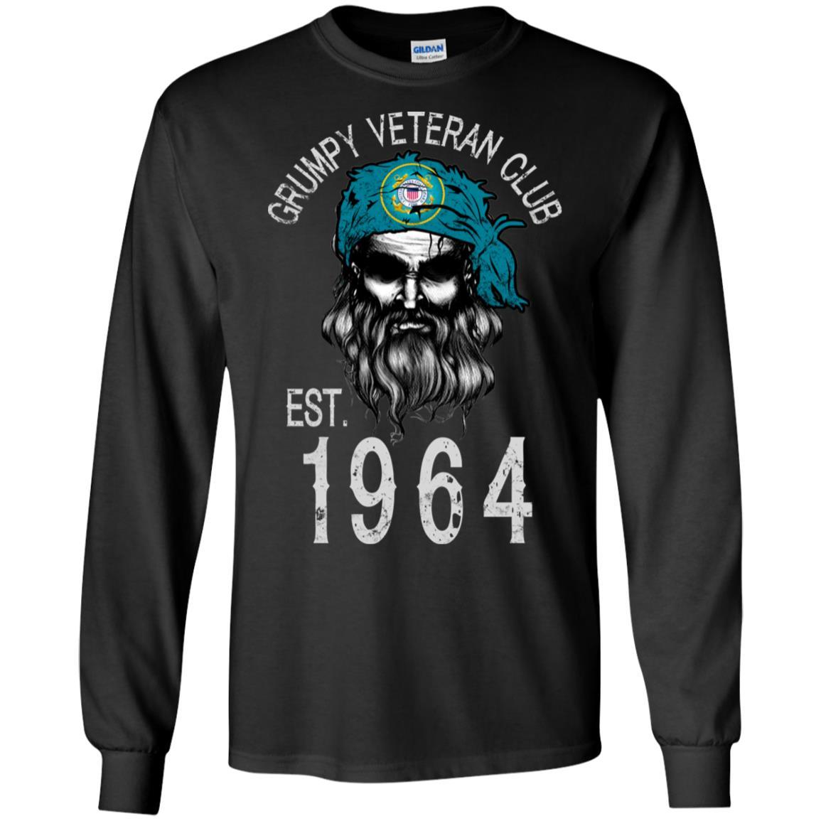 Grumpy Coast Guard Veteran Club T-Shirt On Front-TShirt-USCG-Veterans Nation