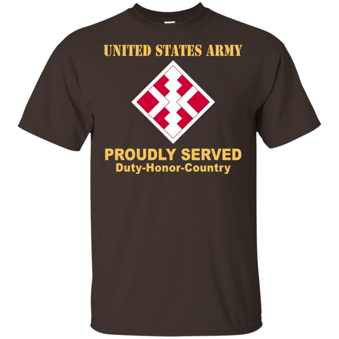 US ARMY 411TH ENGINEER BRIGADE- Proudly Served T-Shirt On Front For Men-TShirt-Army-Veterans Nation