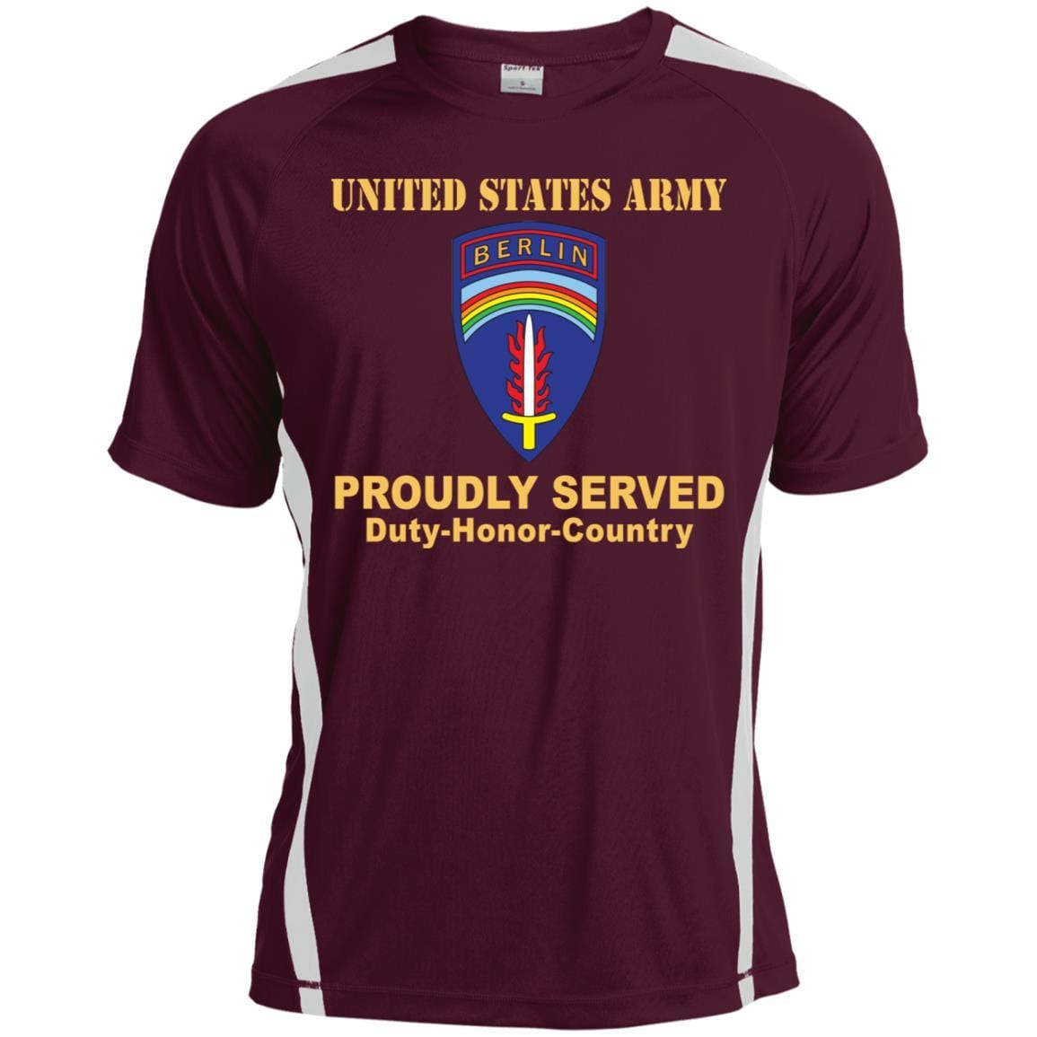 US ARMY BERLIN COMMAND- Proudly Served T-Shirt On Front For Men-TShirt-Army-Veterans Nation
