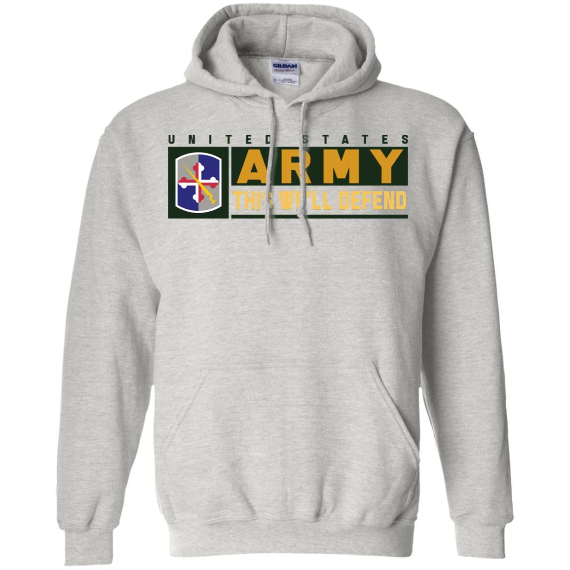 US Army 58TH EXPEDITIONARY MILITARY INTELLIGENCE BRIGADE- This We'll Defend T-Shirt On Front For Men-TShirt-Army-Veterans Nation