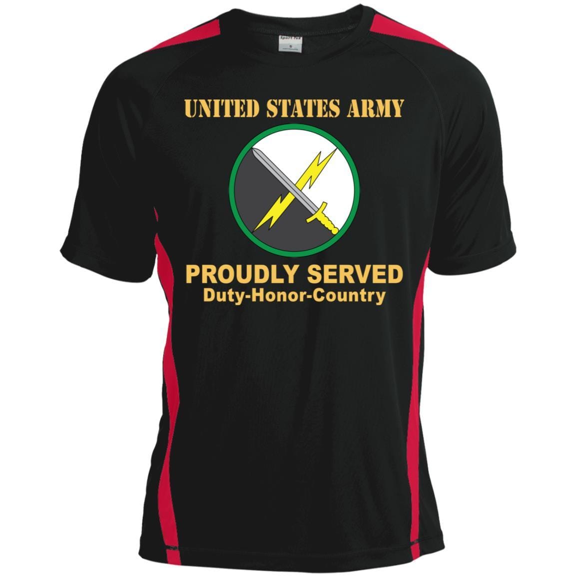 US ARMY 1ST INFORMATION OPERATIONS COMMAND- Proudly Served T-Shirt On Front For Men-TShirt-Army-Veterans Nation