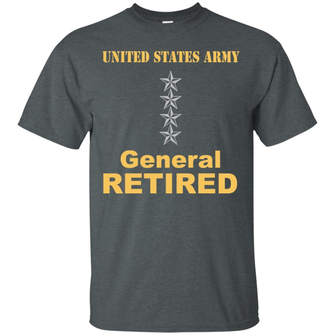 US Army O-10 General O10 GEN General Officer Retired Men T Shirt On Front-TShirt-Army-Veterans Nation