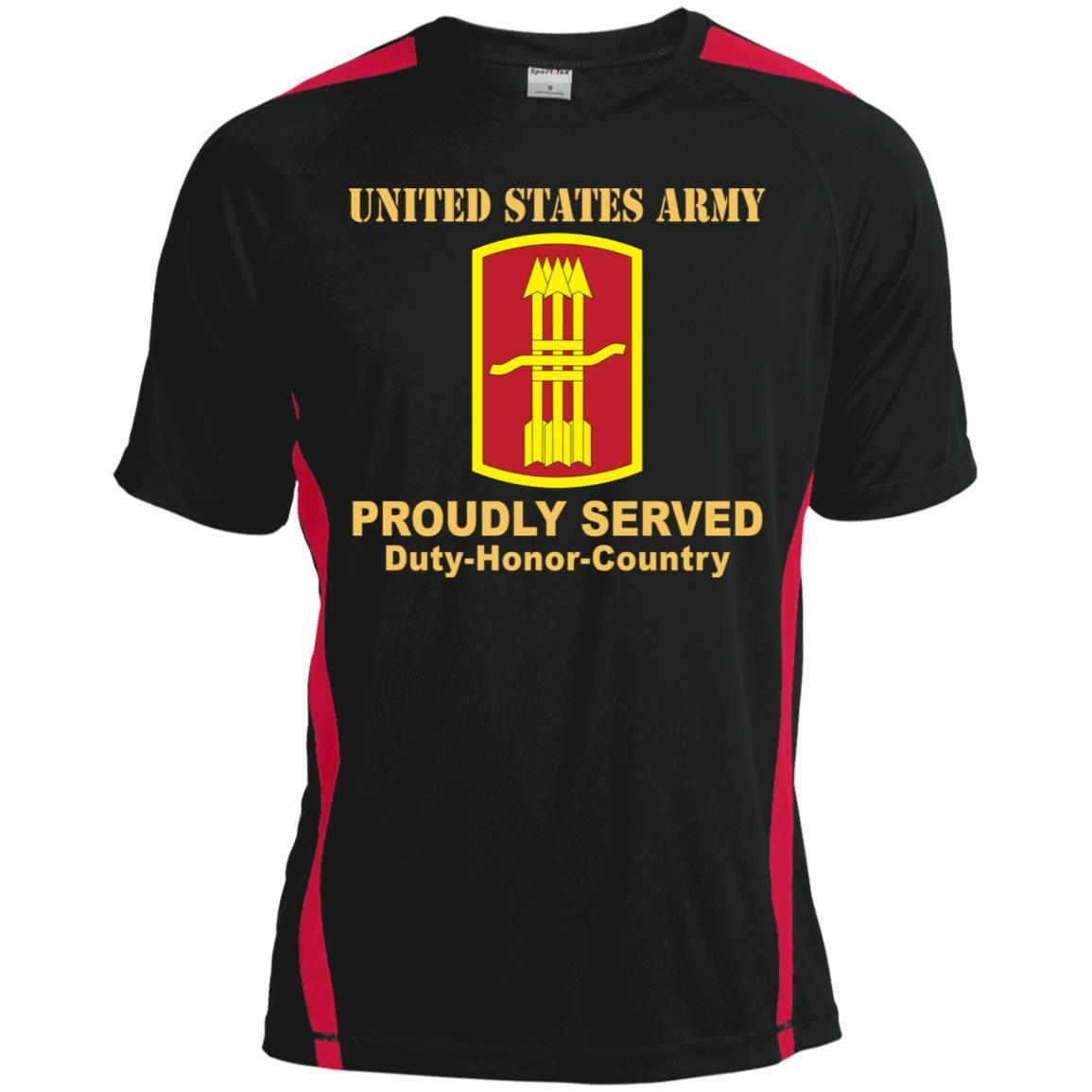 US ARMY 197TH FIRES BRIGADE- Proudly Served T-Shirt On Front For Men-TShirt-Army-Veterans Nation