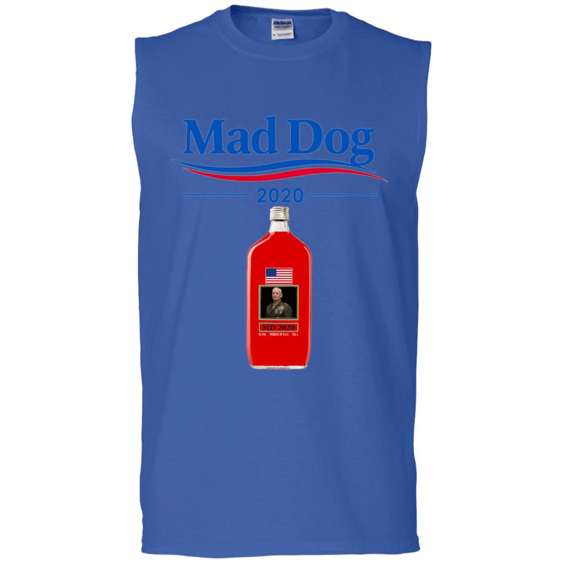 Military T-Shirt "Funny Mad Dog 2020 Red Men" Front-TShirt-General-Veterans Nation