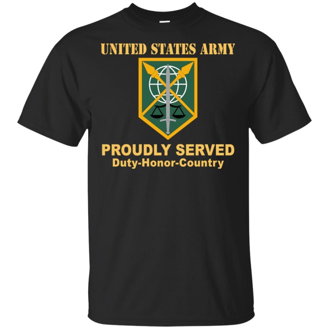 US ARMY 200 MILITARY POLICE BRIGADE- Proudly Served T-Shirt On Front For Men-TShirt-Army-Veterans Nation