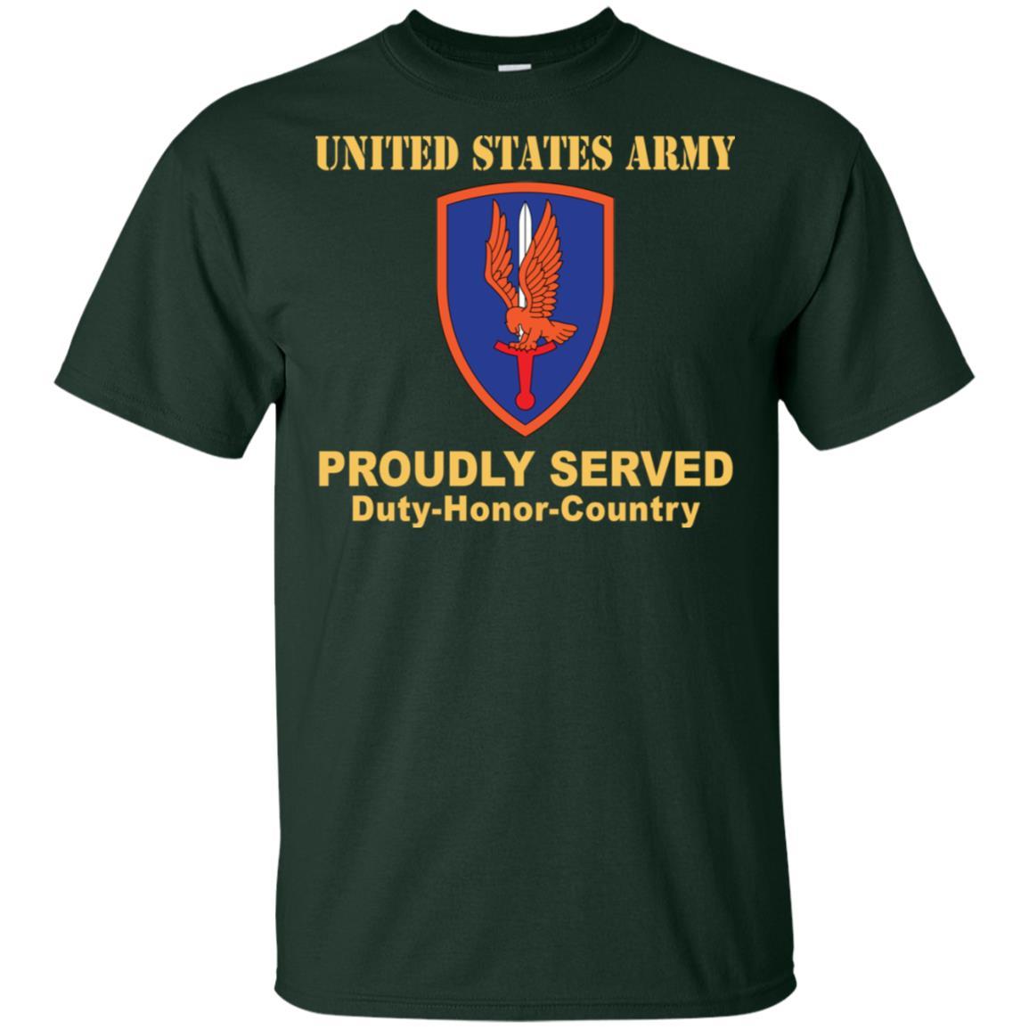 US ARMY 1ST AVIATION BRIGADE- Proudly Served T-Shirt On Front For Men-TShirt-Army-Veterans Nation