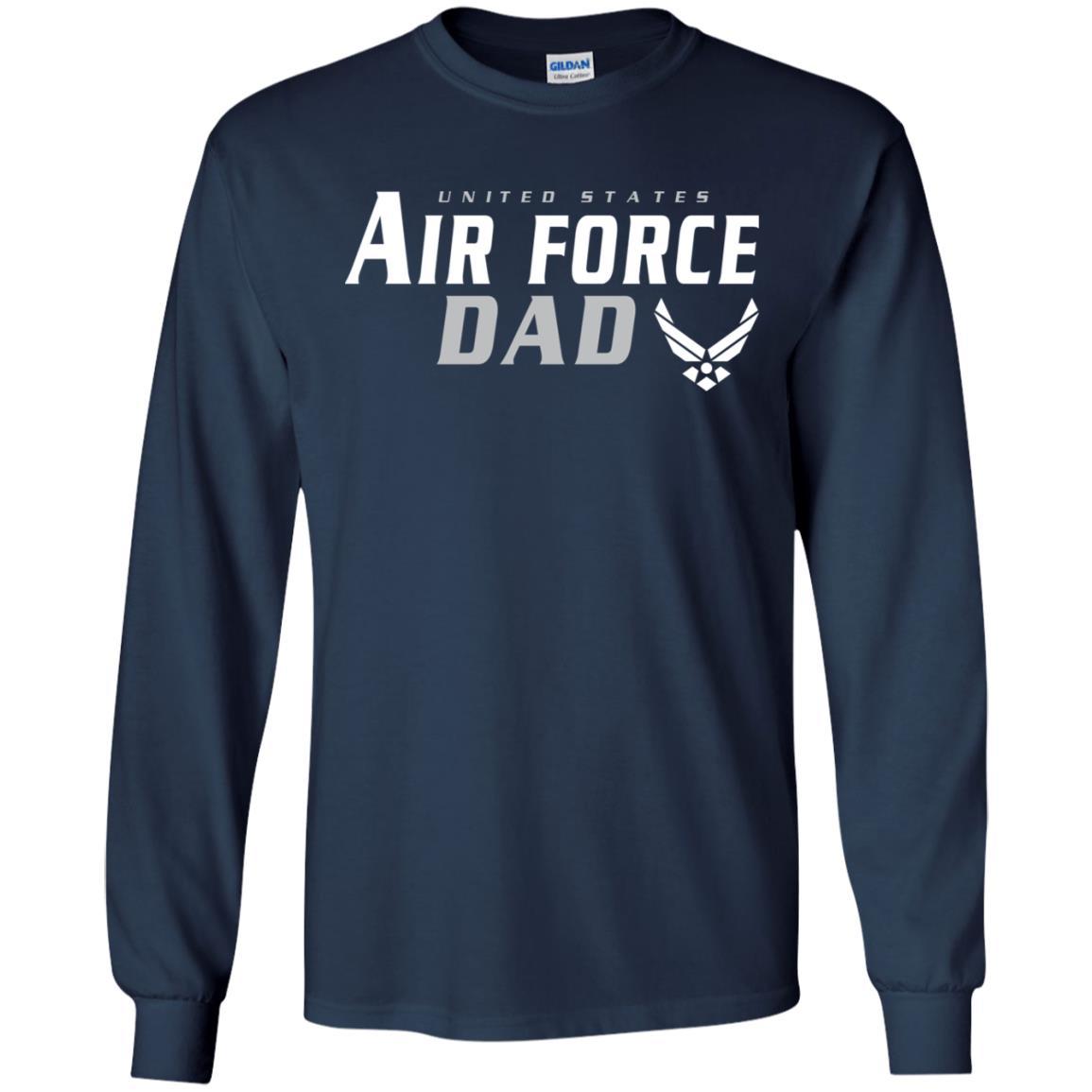 US Air Force Dad T-Shirt On Front-TShirt-USAF-Veterans Nation
