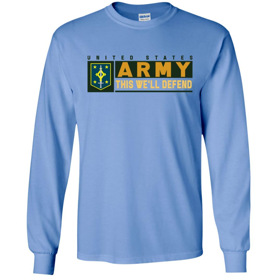 US Army 4TH MANEUVER ENHANCEMENT BRIGADE- This We'll Defend T-Shirt On Front For Men-TShirt-Army-Veterans Nation