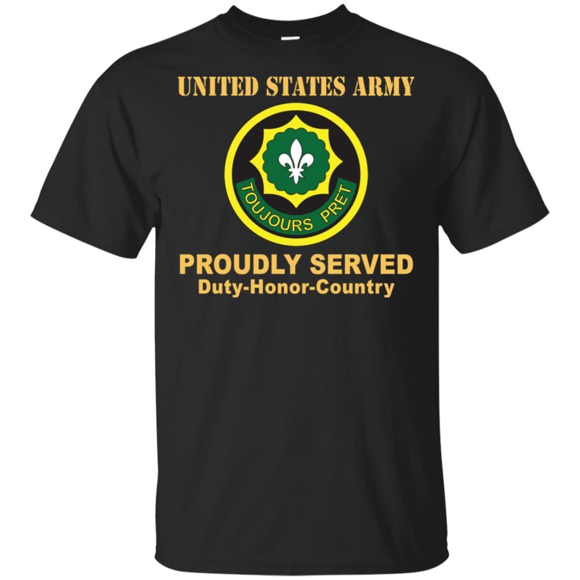 US ARMY 2ND CAVALRY REGIMENT- Proudly Served T-Shirt On Front For Men-TShirt-Army-Veterans Nation