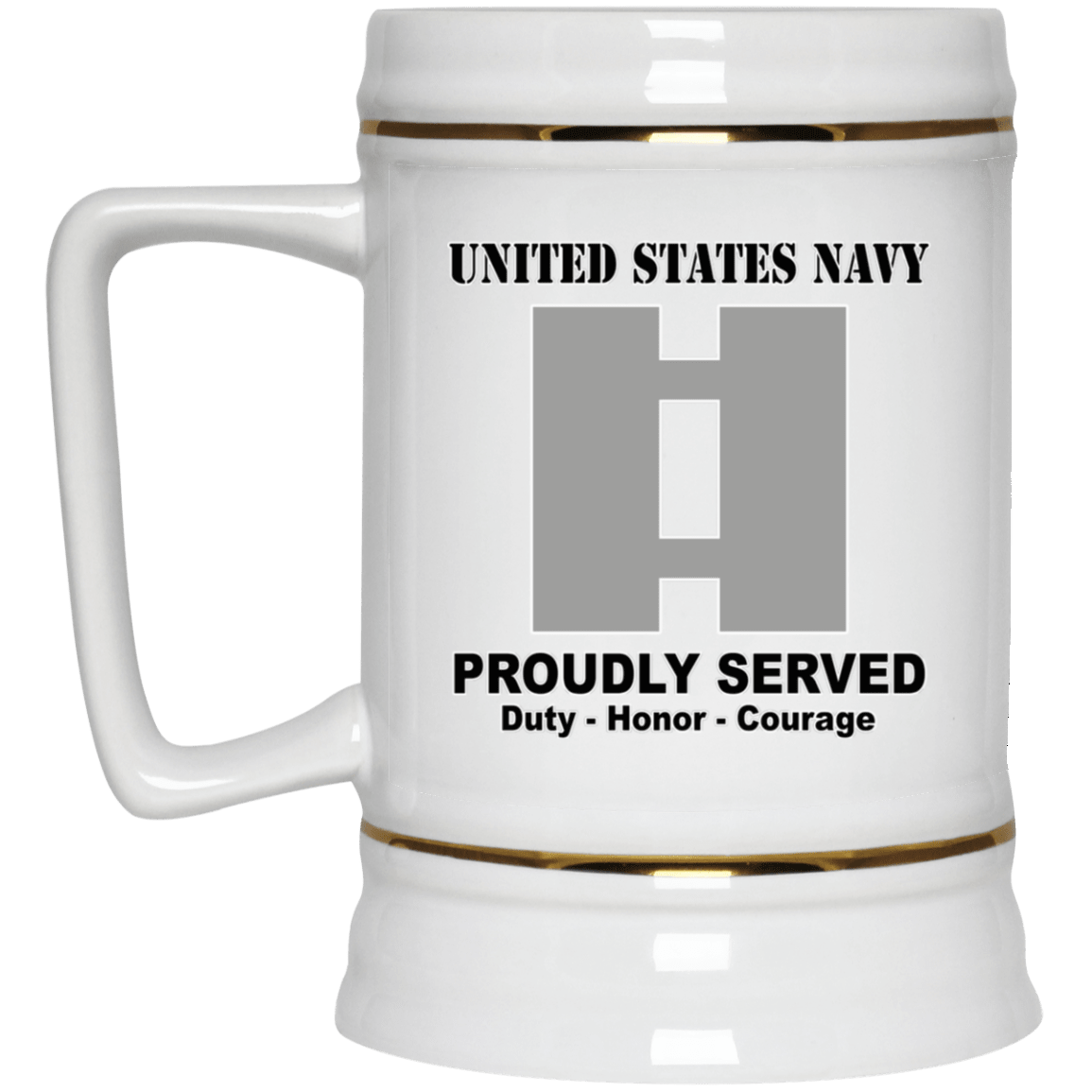 US Navy O-3 Lieutenant O3 LT Junior Officer Ranks T shirt White Coffee Mug - Stainless Travel Mug-Mug-Navy-Officer-Veterans Nation