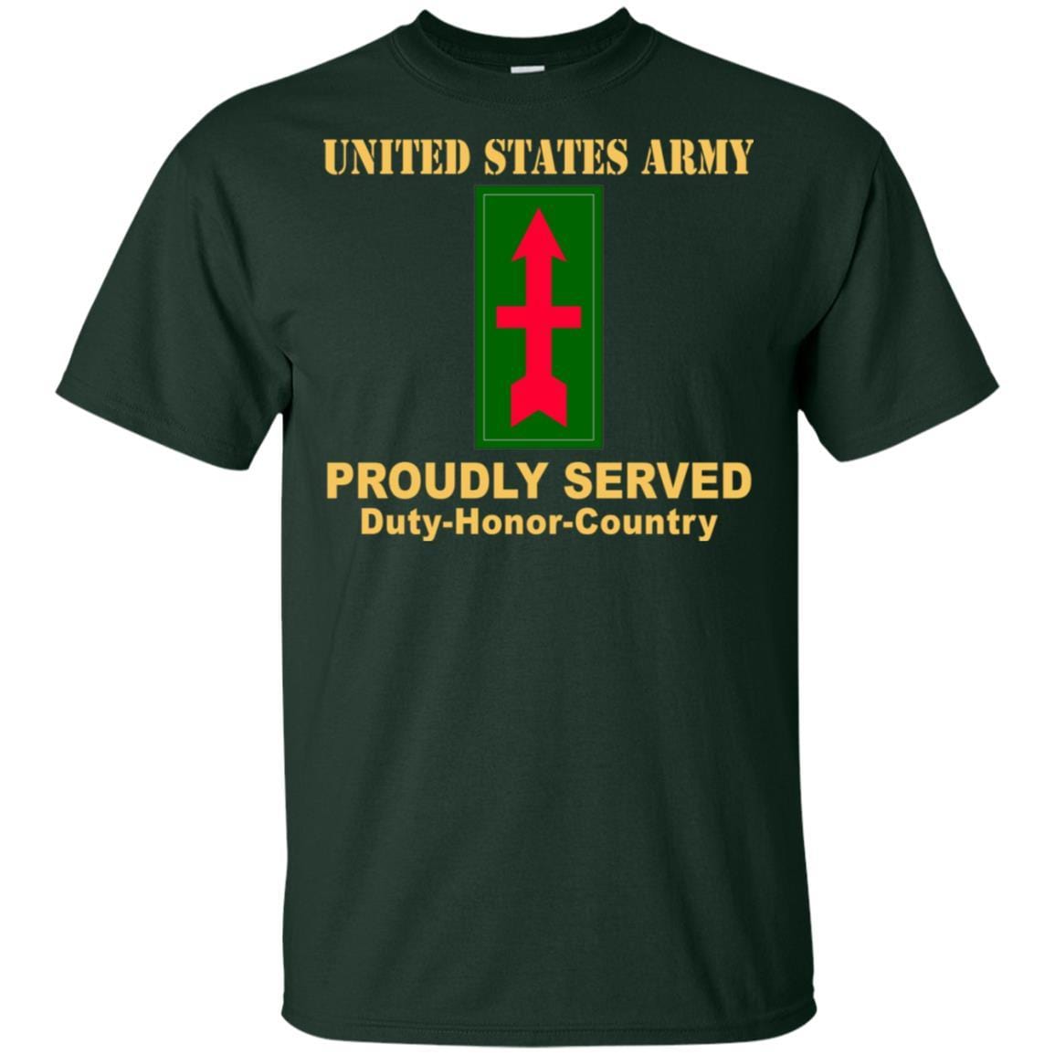 US ARMY 32ND INFANTRY BRIGADE COMBAT TEAM CSIB - Proudly Served T-Shirt On Front For Men-TShirt-Army-Veterans Nation