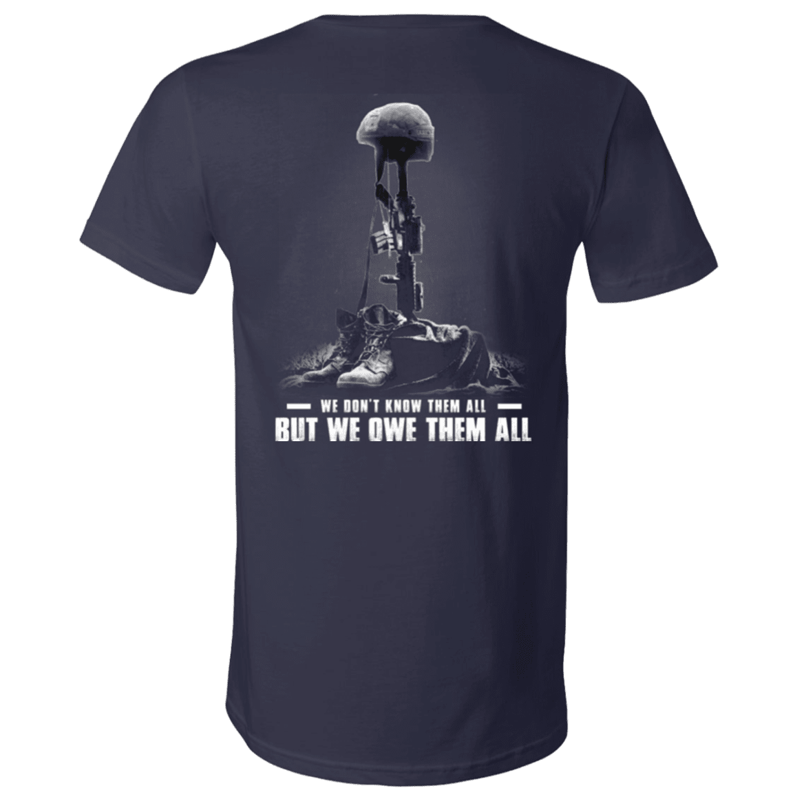 Military T-Shirt "We Owe Them All" - Men Back-TShirt-General-Veterans Nation