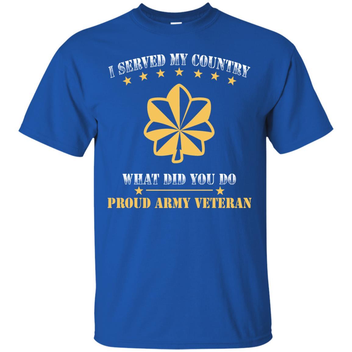 US Army O-4 Major O4 MAJ Field Officer Ranks Men Front T Shirt - Proud US Army Veteran-TShirt-Army-Veterans Nation