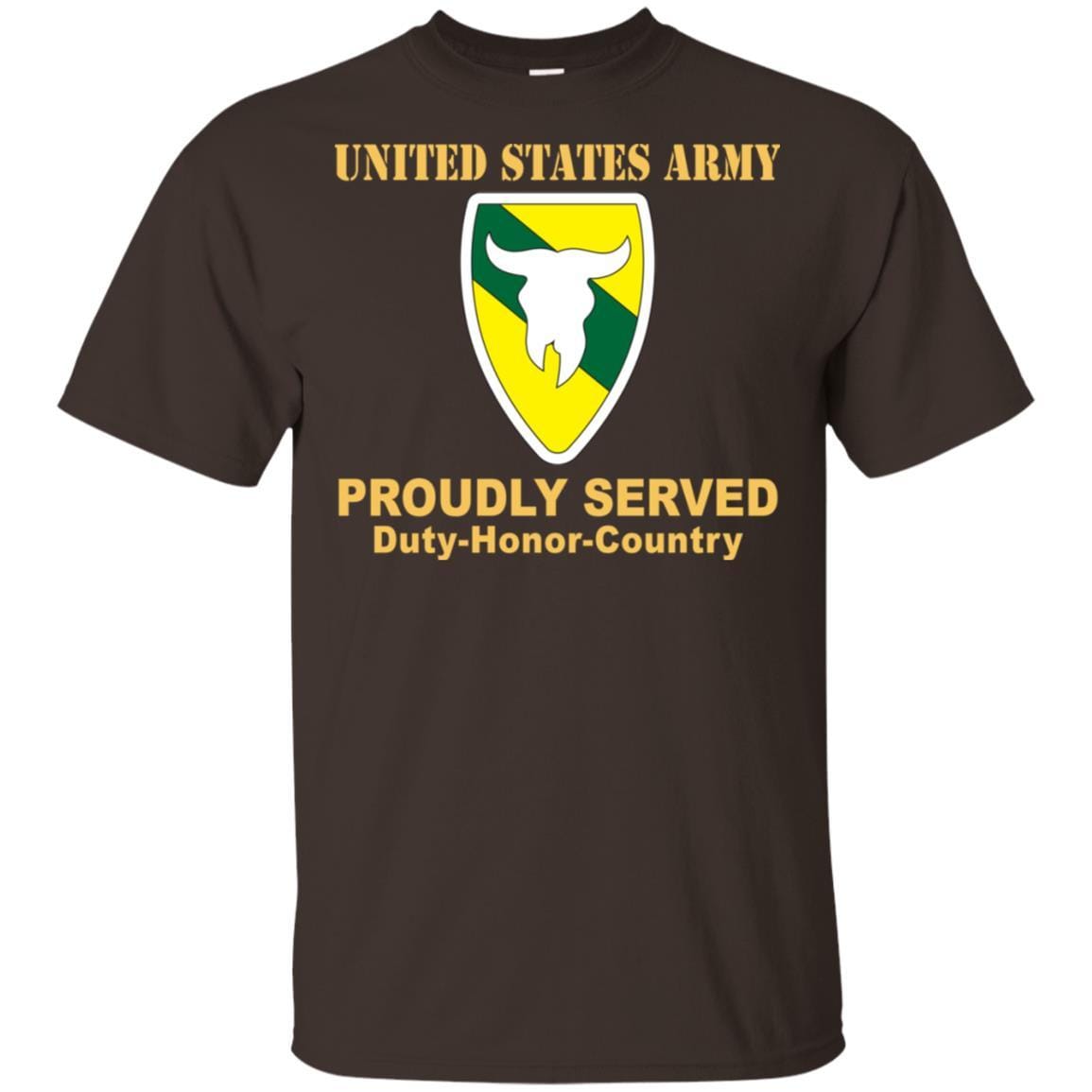 US ARMY 163 ARMORED BRIGADE- Proudly Served T-Shirt On Front For Men-TShirt-Army-Veterans Nation