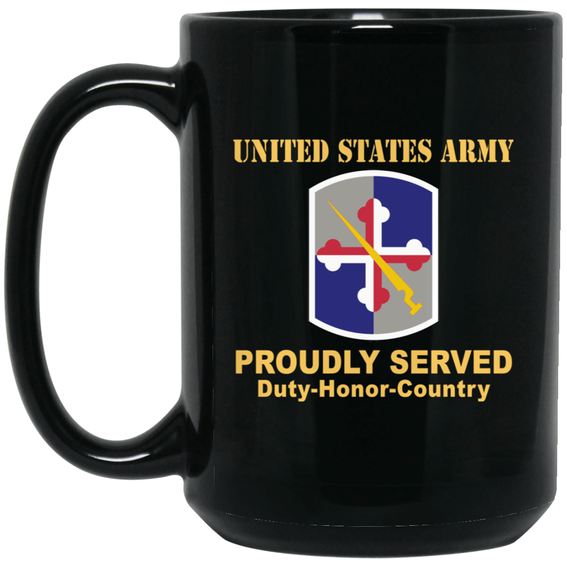 US ARMY 58TH EXPEDITIONARY MILITARY INTELLIGENCE BRIGADE - 11 oz - 15 oz Black Mug-Mug-Army-CSIB-Veterans Nation