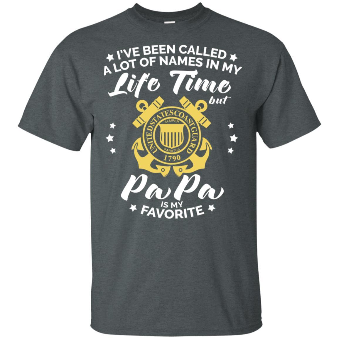 i've been called a lot of things in my life but papa - USCG T-Shirt On Front-TShirt-USCG-Veterans Nation