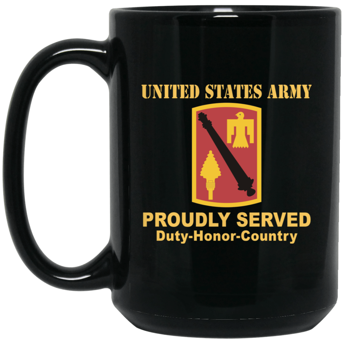 US ARMY 45 FIRES BRIGADE- 11 oz - 15 oz Black Mug-Mug-Army-CSIB-Veterans Nation