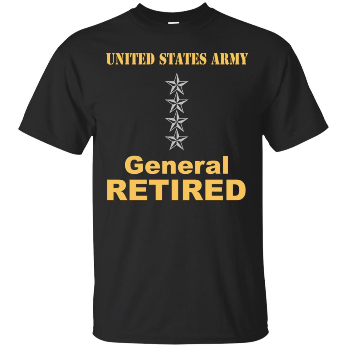 US Army O-10 General O10 GEN General Officer Retired Men T Shirt On Front-TShirt-Army-Veterans Nation