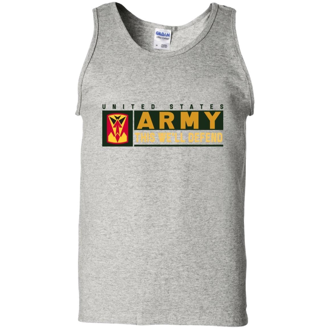 US Army 35TH AIR DEFENSE ARTILLERY BRIGADE CSIB- This We'll Defend T-Shirt On Front For Men-TShirt-Army-Veterans Nation
