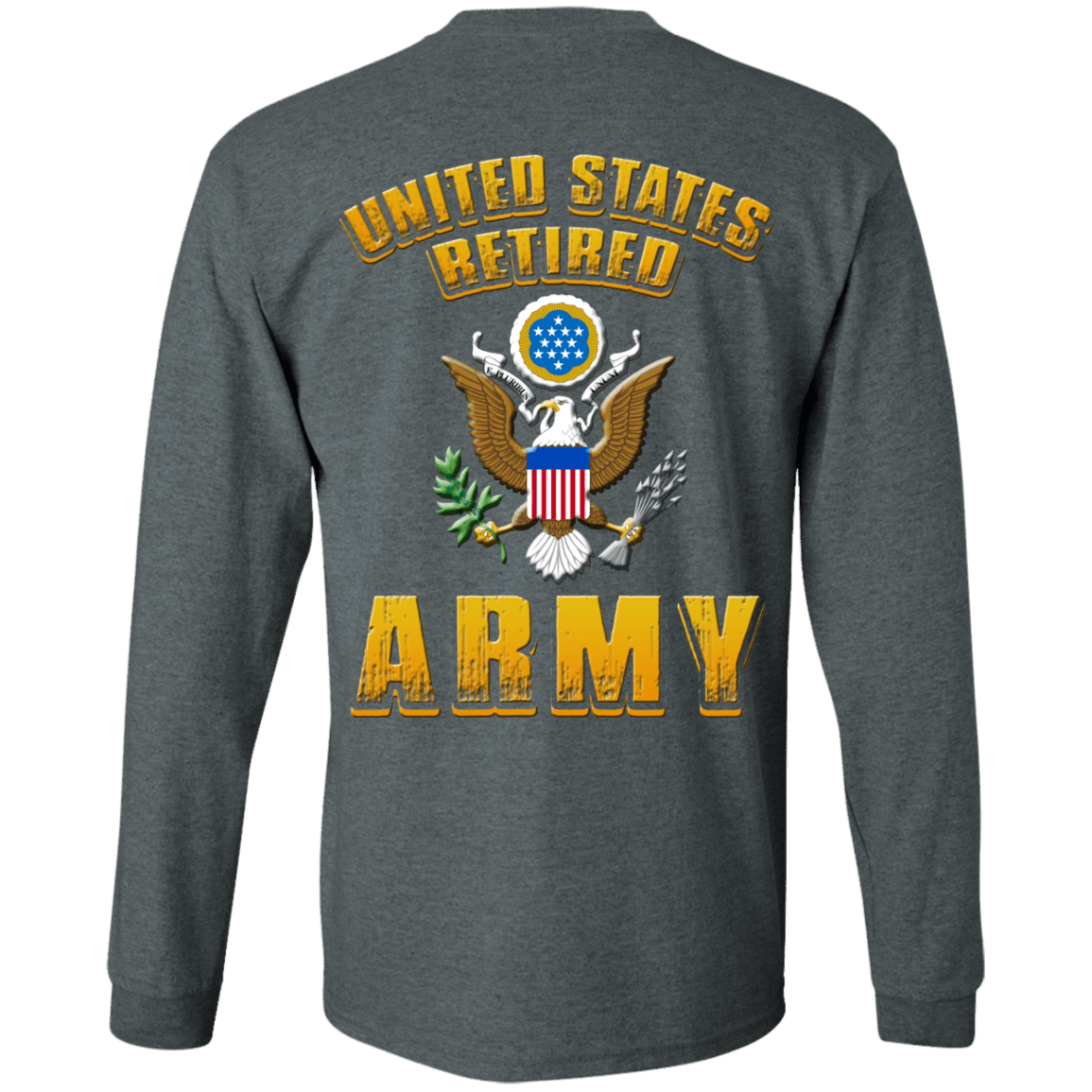 US Retired Army Veteran Back T Shirts-TShirt-Army-Veterans Nation