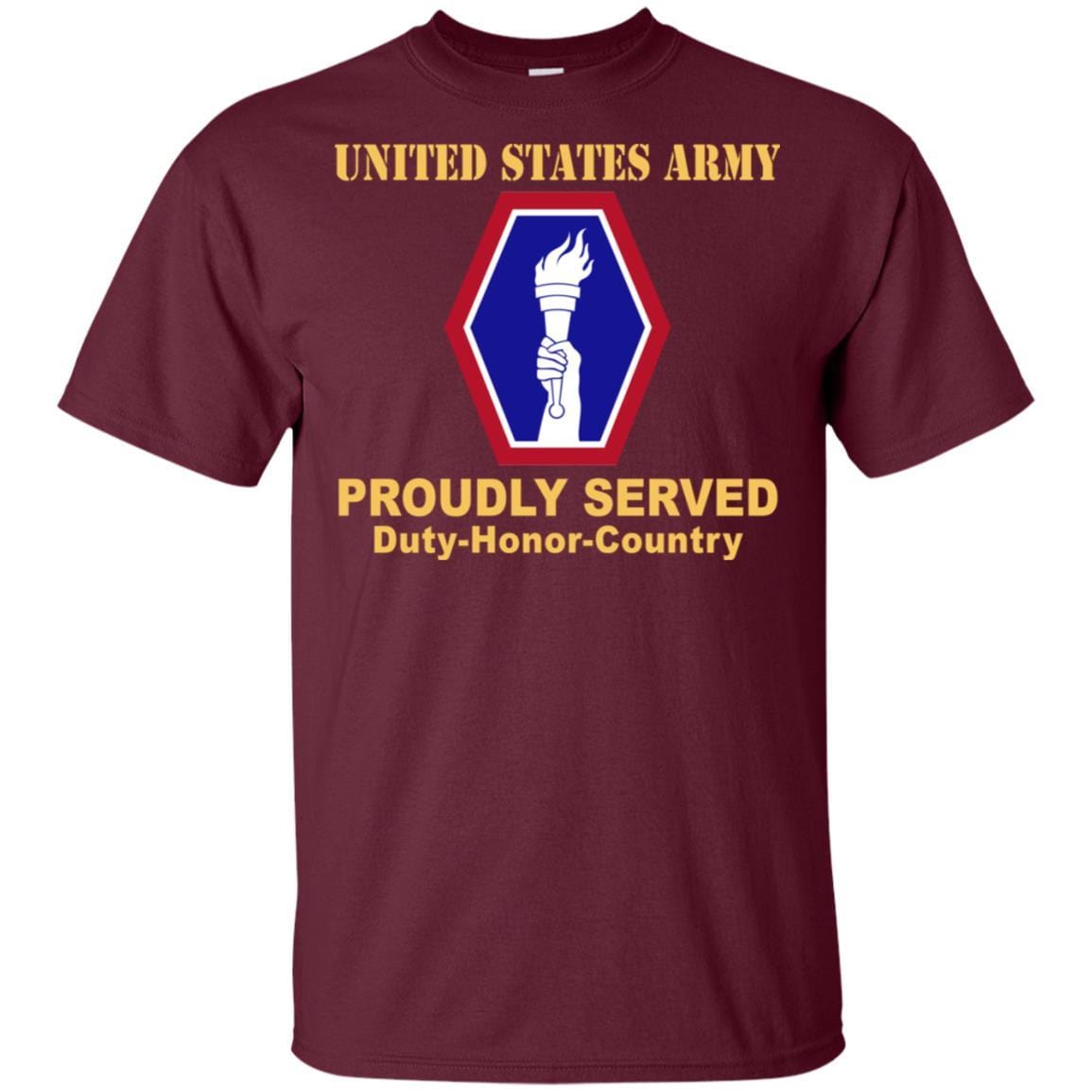 US ARMY 442 INFANTRY REGIMENT- Proudly Served T-Shirt On Front For Men-TShirt-Army-Veterans Nation