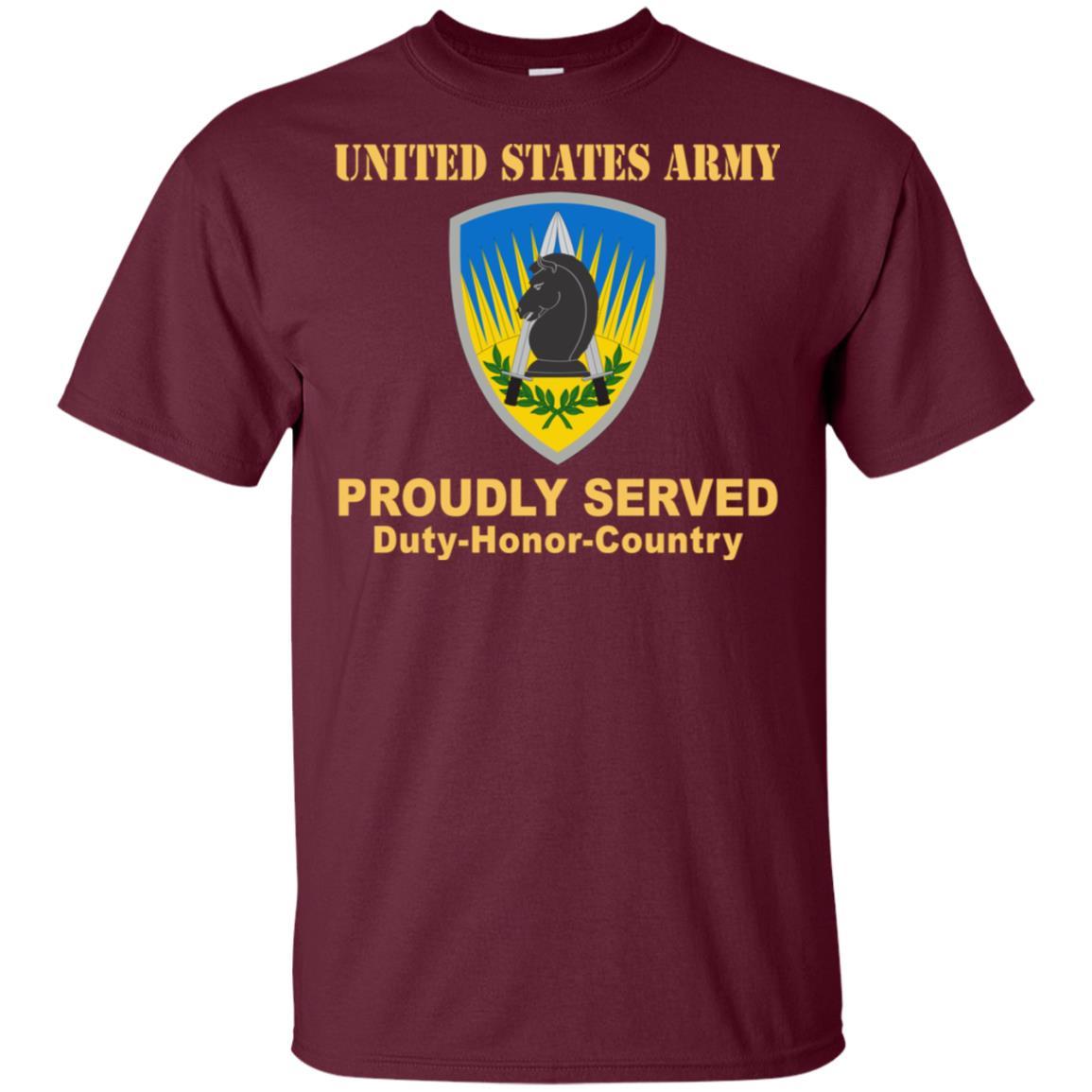 US ARMY 650 MILITARY INTELLIGENCE GROUP- Proudly Served T-Shirt On Front For Men-TShirt-Army-Veterans Nation