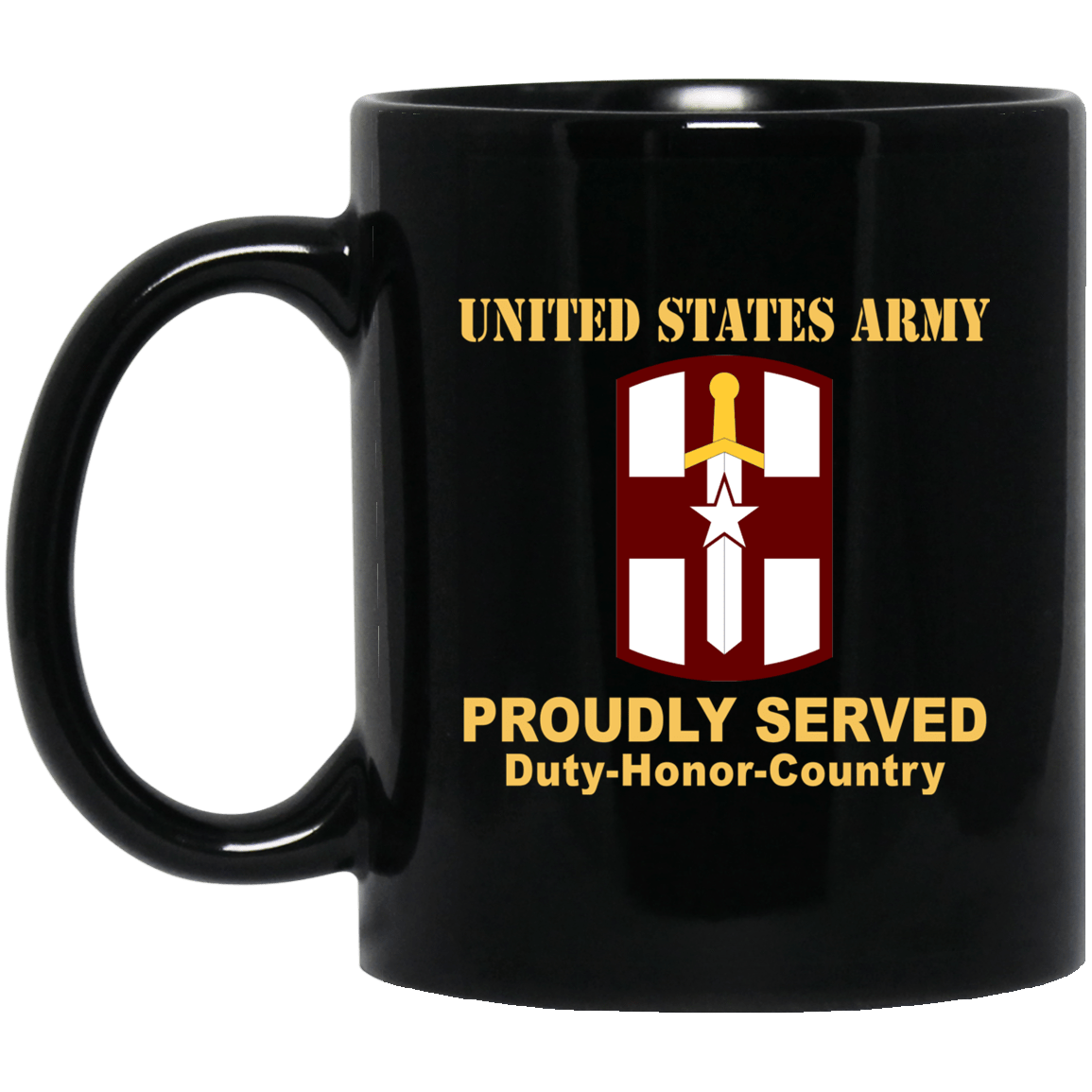 US ARMY 807TH MEDICAL COMMAND- 11 oz - 15 oz Black Mug-Mug-Army-CSIB-Veterans Nation