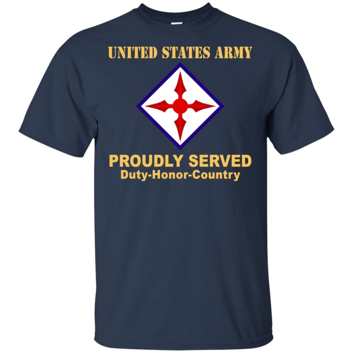 US ARMY 77 AVIATION BRIGADE- Proudly Served T-Shirt On Front For Men-TShirt-Army-Veterans Nation