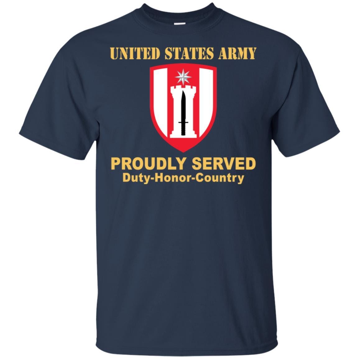 US ARMY 372ND ENGINEER BRIGADE- Proudly Served T-Shirt On Front For Men-TShirt-Army-Veterans Nation