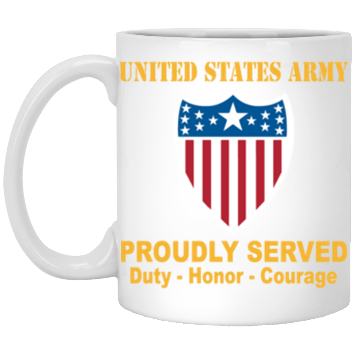 US Army Adjutant General Corps Proudly Served Core Values 11 oz. White Mug-Drinkware-Veterans Nation