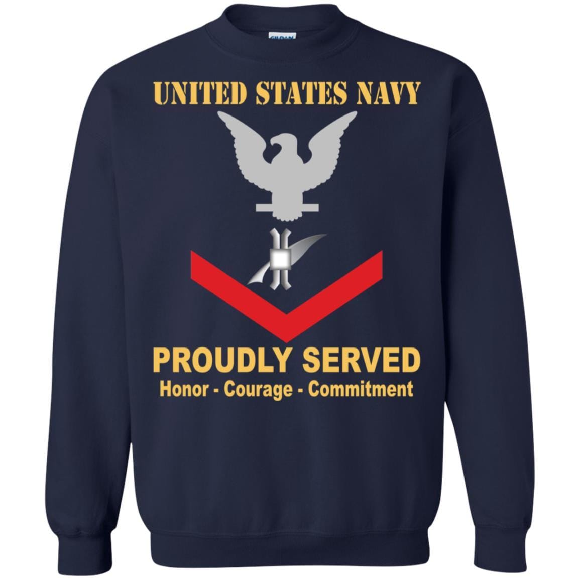 Navy Legalman Navy LN E-4 Rating Badges Proudly Served T-Shirt For Men On Front-TShirt-Navy-Veterans Nation
