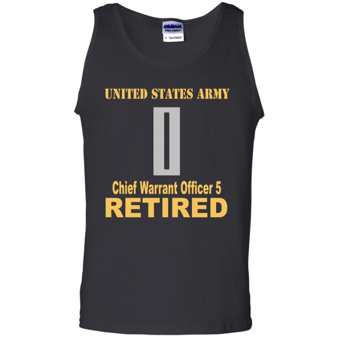 US Army W-5 Chief Warrant Officer 5 W5 CW5 Warrant Officer Retired Men T Shirt On Front-TShirt-Army-Veterans Nation