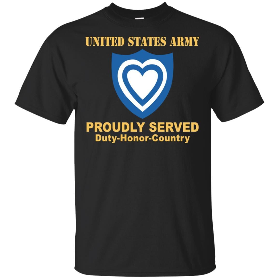 US ARMY XXIV CORPS- Proudly Served T-Shirt On Front For Men-TShirt-Army-Veterans Nation