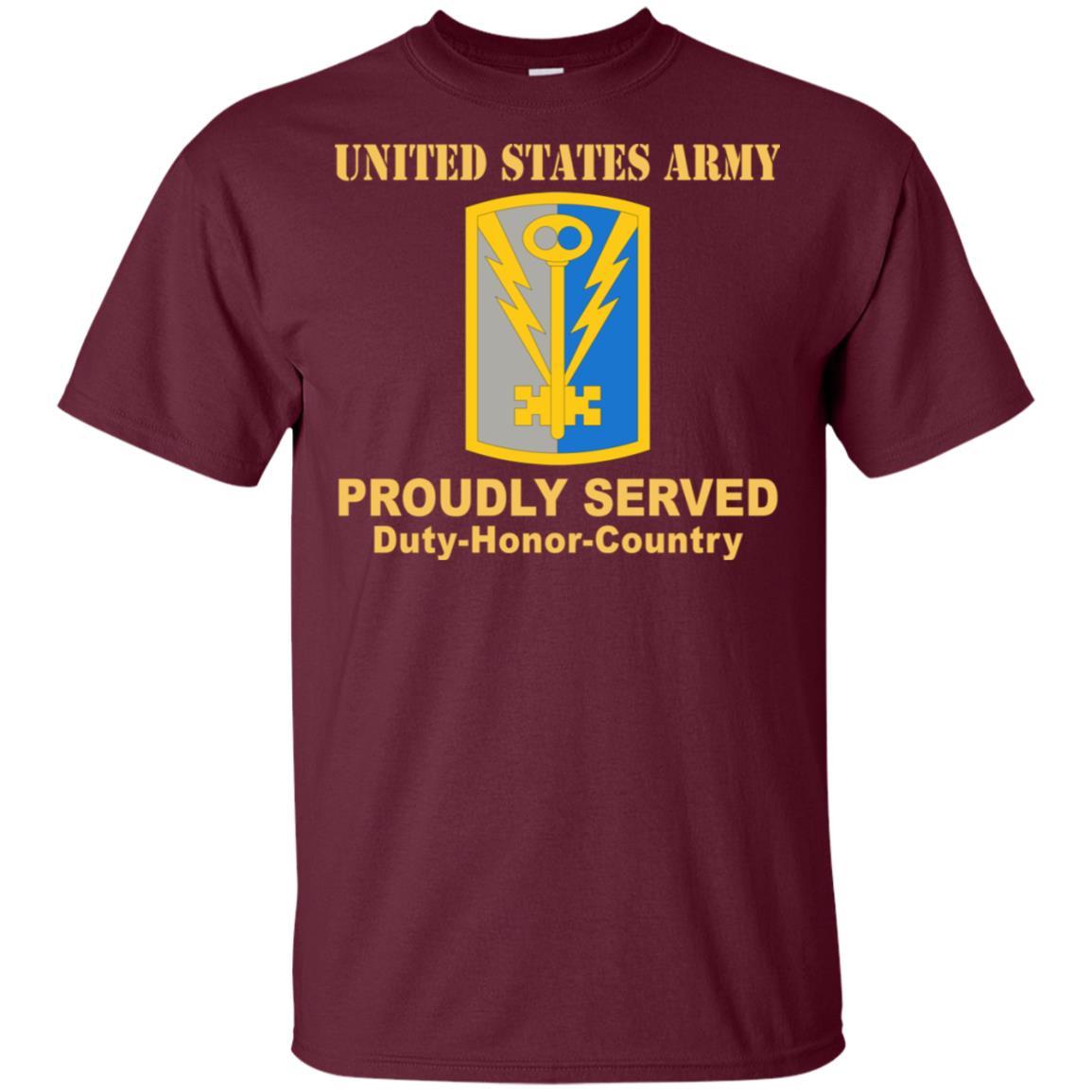 US ARMY 501 MILITARY INTELLIGENCE BRIGADE- Proudly Served T-Shirt On Front For Men-TShirt-Army-Veterans Nation