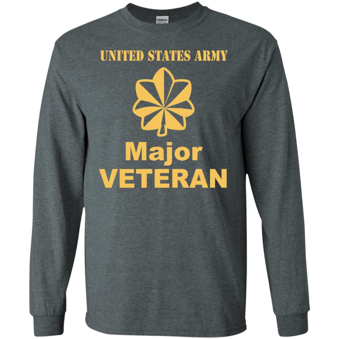 US Army O-4 Major O4 MAJ Field Officer Ranks Veteran Men T Shirt On Front-TShirt-Army-Veterans Nation