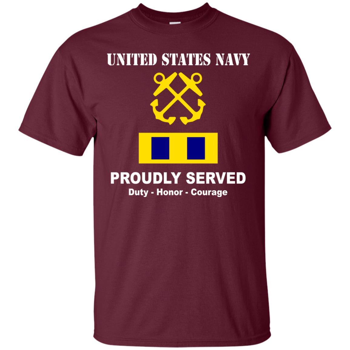 US Navy W-3 Chief Warrant Officer 3 W3 CW3 Warrant Officer Ranks Tshirt Men Front - T Shirts For Navy Ranks-TShirt-Navy-Veterans Nation